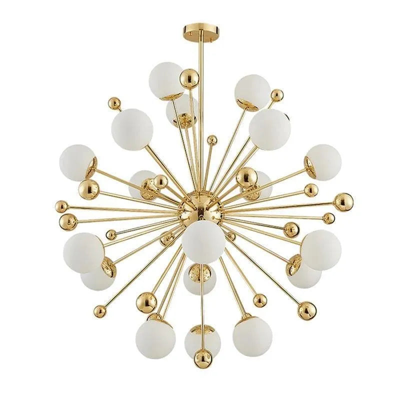 CAMILA GOLD AND WHITE  CHANDELIER D 40" Secondary image