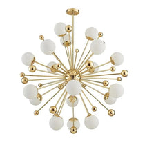 CAMILA GOLD AND WHITE  CHANDELIER D 40"