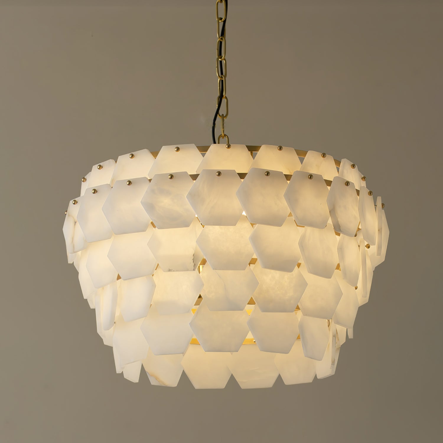Elegant Hexa Cloud Alabaster Pendant Light - CasaraHouse