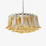 Designer Petal Amber Murano Glass Chandelier - CasaraHouse