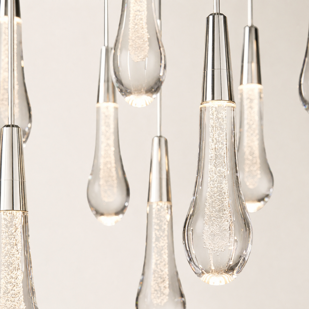 Soltaire Crystal Round Chandelier 17" 24" 36" 48" 58"D