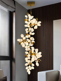 Large Branch Copper Chandelier with Grape Shape