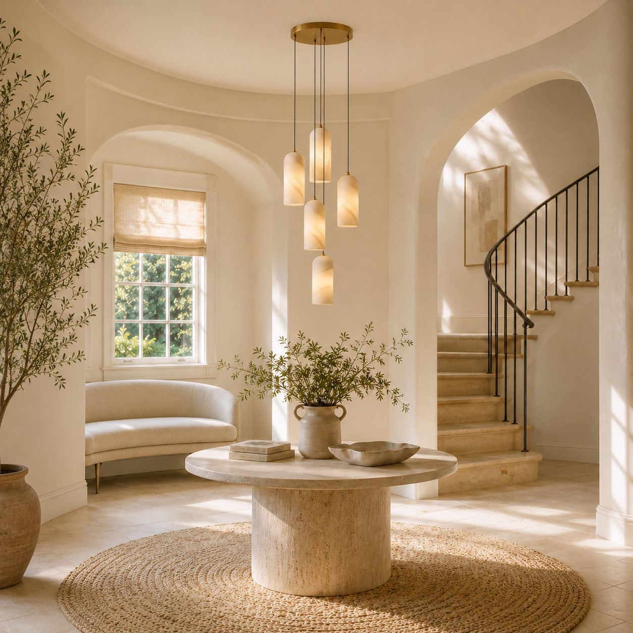 Montira Alabaster Dome Pendant Lamp