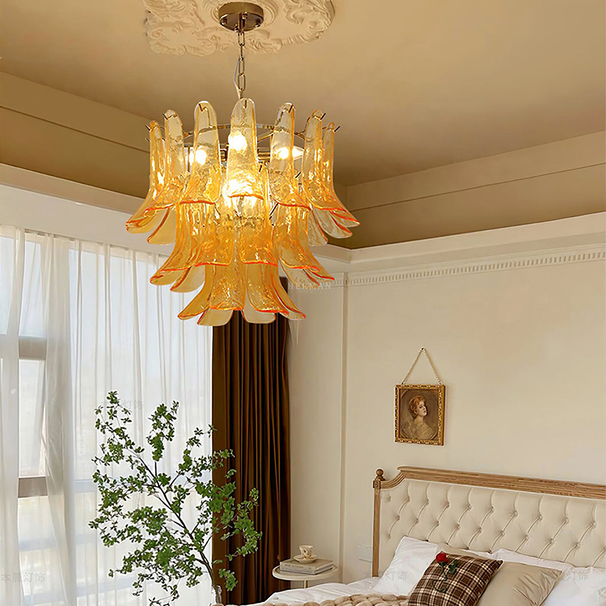 Murano Glass Petals Chandelier