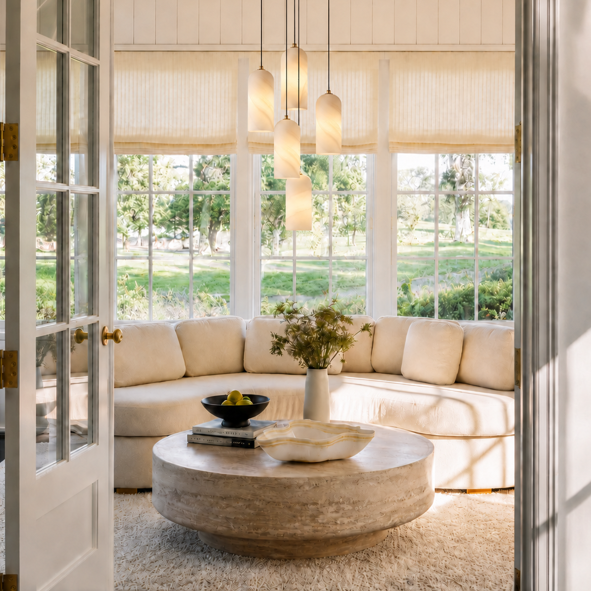 Montira Alabaster Dome Pendant Lamp