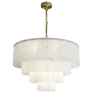 Brendra Classic Alabaster Multi-Layer Round Chandelier 31"