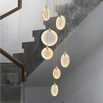 Queenie Alabaster Drop Long Round Chandelier