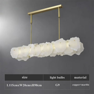 Noah Alabaster Linear Chandelier