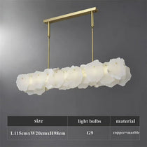 Noah Alabaster Linear Chandelier