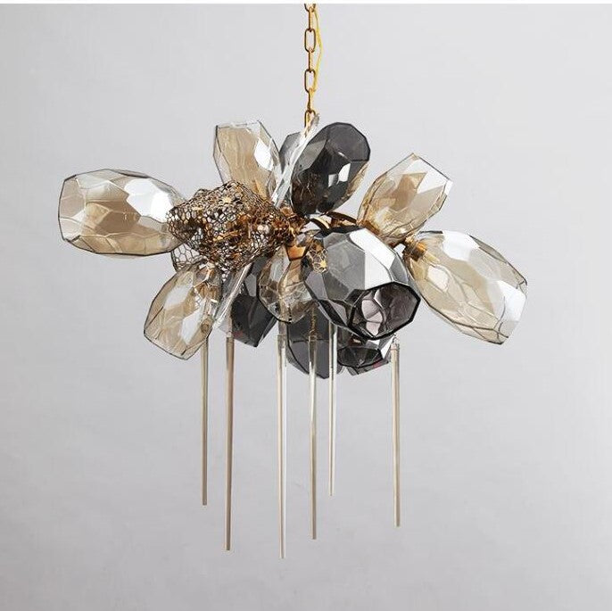 Glass Chandelier Italian Light Luxury Light Fixture for Dining Room/Living Room