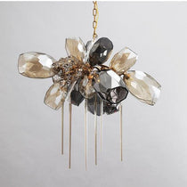 Glass Chandelier Italian Light Luxury Light Fixture for Dining Room/Living Room