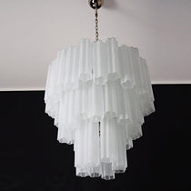 Murano Glass Chandelier – 48 tubes – matte white