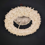 Premium 24-47 Inch Round Clear Geode Quartz Crystal Ring Pendant Light Modern Chandelier for Living Room - CasaraHouse