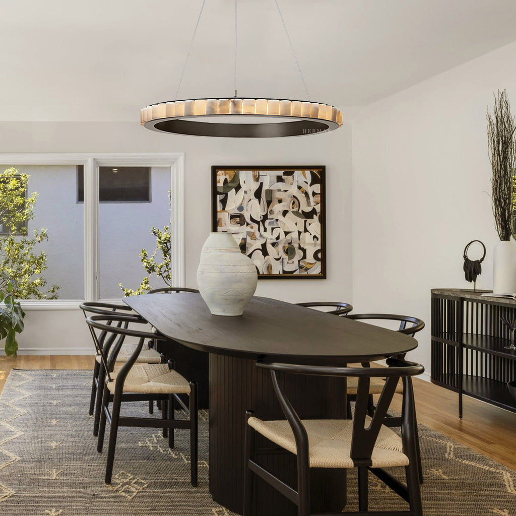 Elegant Avalon Alabaster Chandelier - CasaraHouse