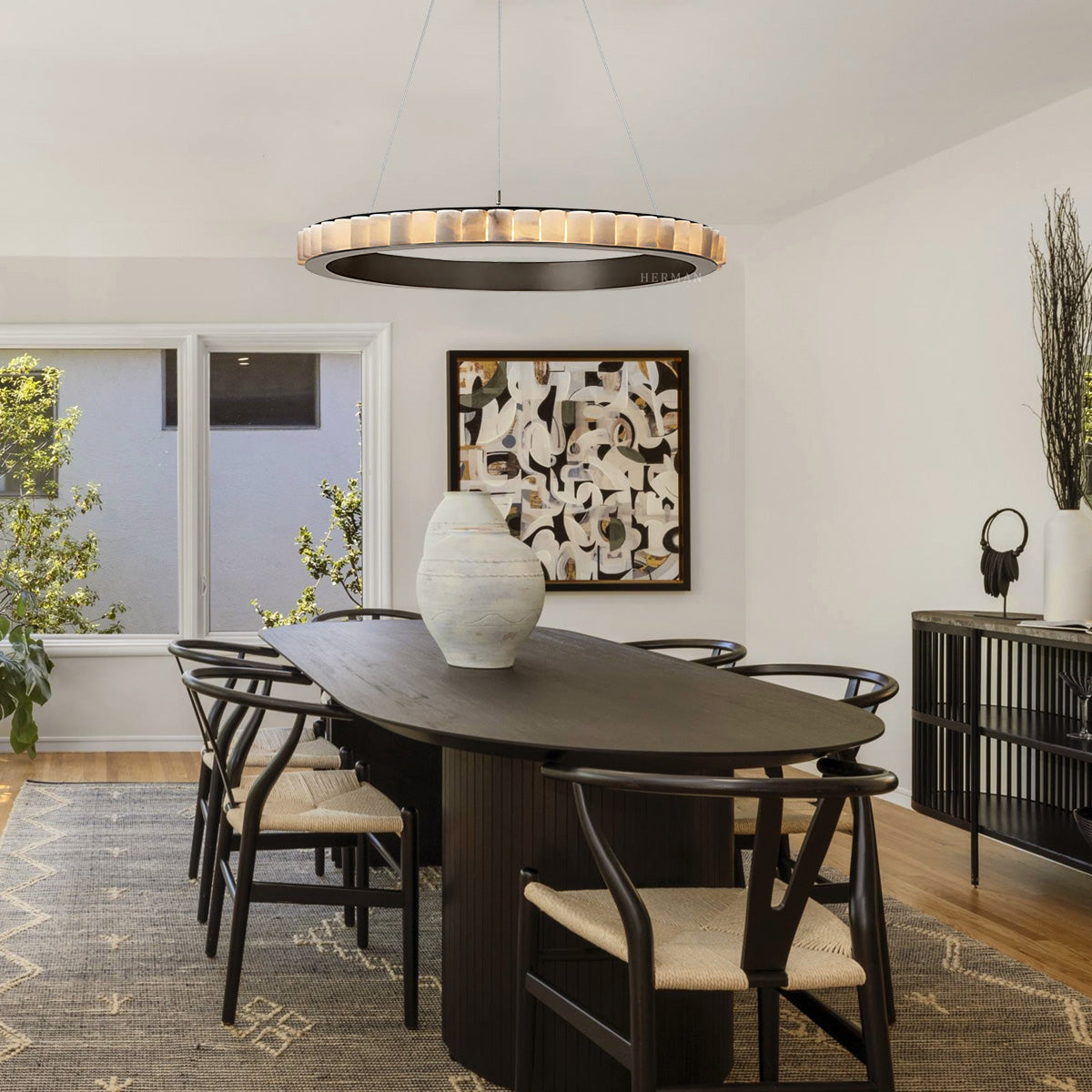 Elegant Avalon Alabaster Chandelier - CasaraHouse