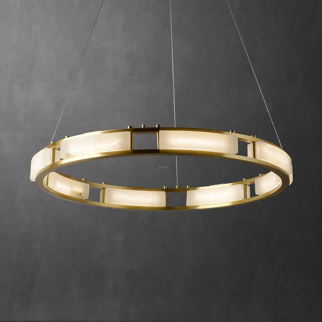 Qatar Alabaster Round Chandelier