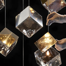 Cubic Luster Cascade Chandelier