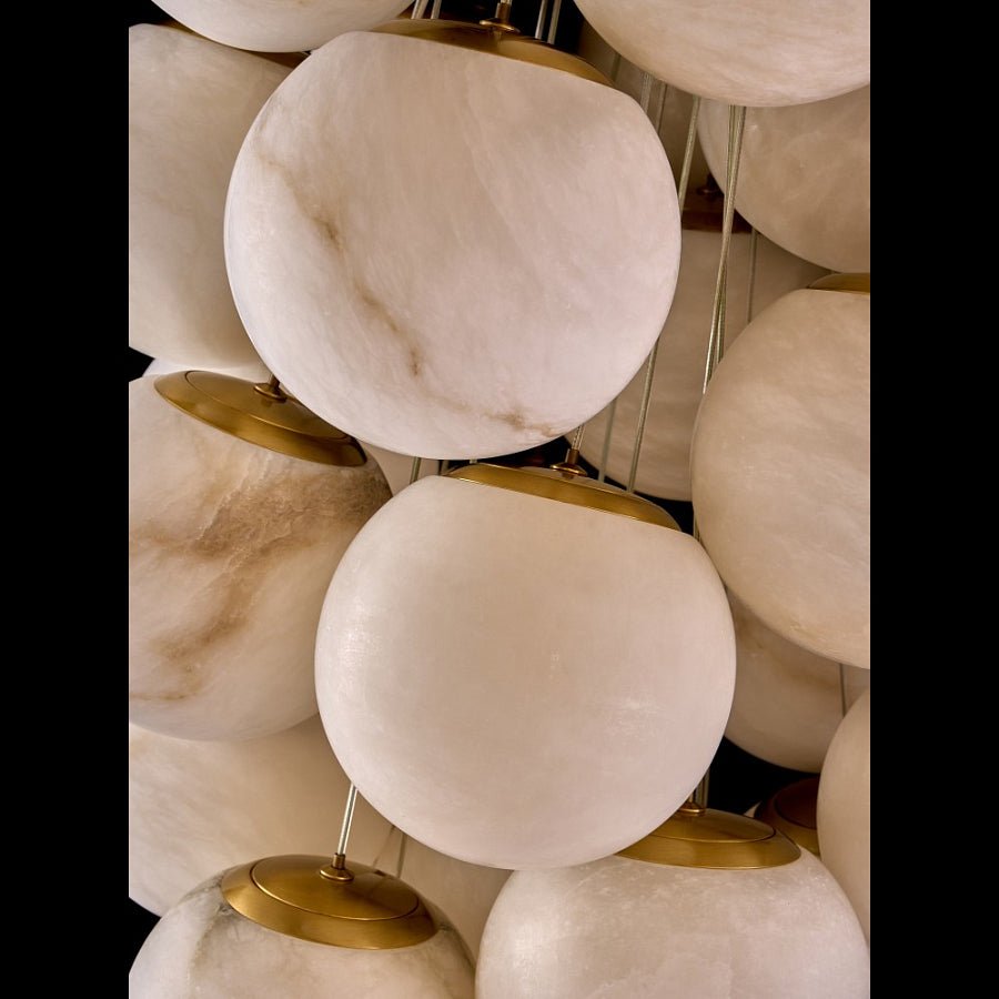 Exquisite Cluster Alabaster Globe Chandelier - CasaraHouse