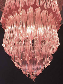 Murano Glass Chandelier – 112 prisms – Pink