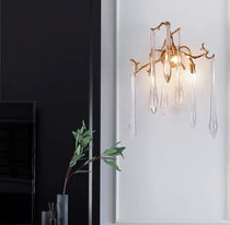 Raindrop Crystal Branches Chandelier French Style For Dining Living Room