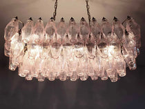 Murano Chandelier – Poliedri – 84 glasses – Pink