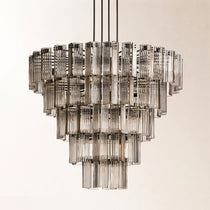 Delsie Round Glass Chandelier 38" 48" 60"