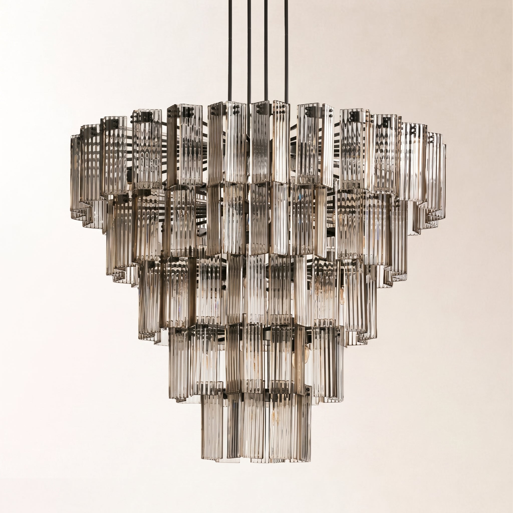Delsie Round Glass Chandelier 38" 48" 60"