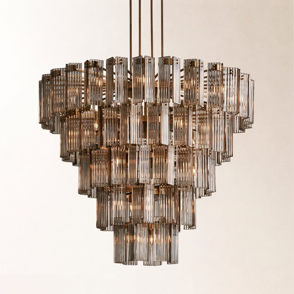 Delsie Round Glass Chandelier 38" 48" 60"