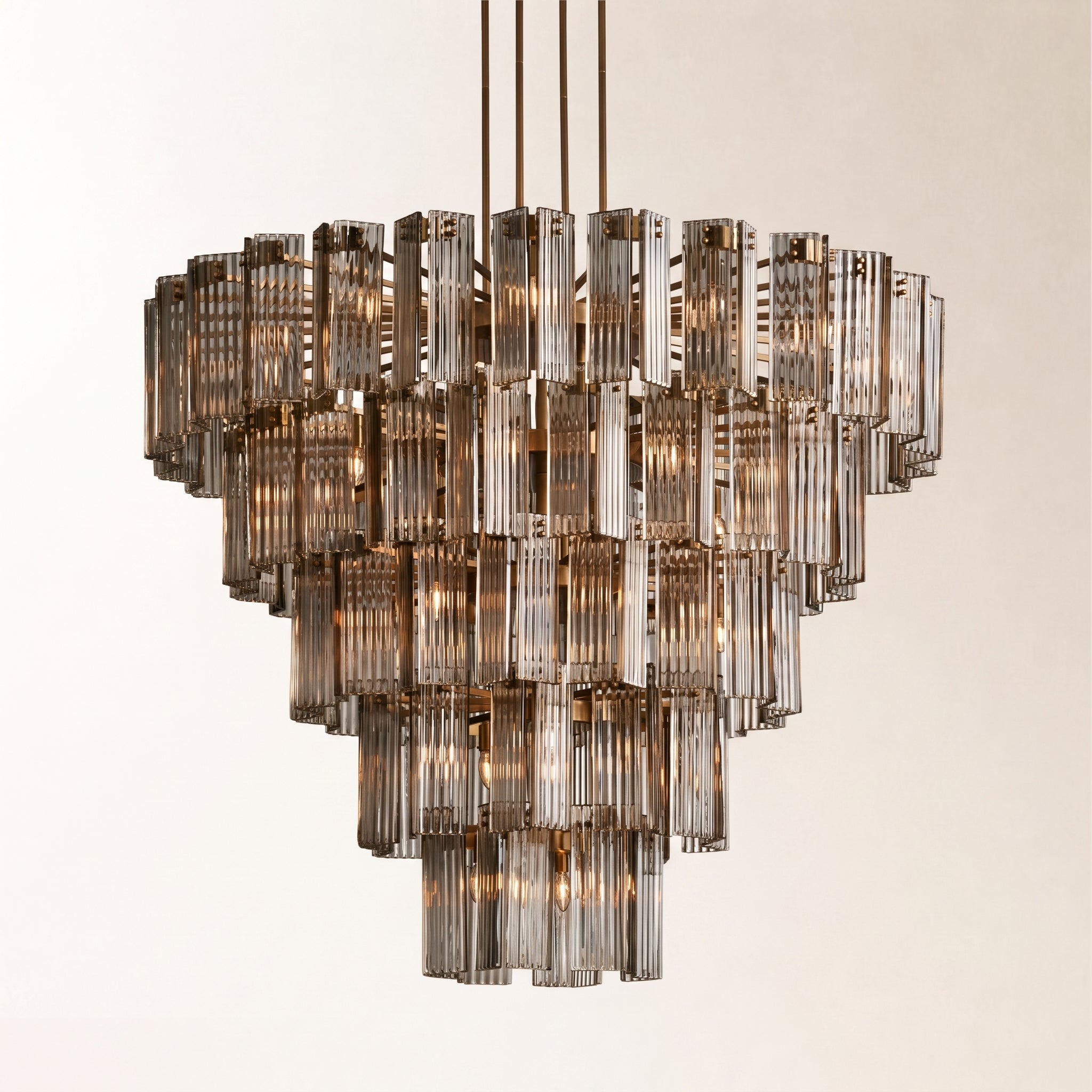 Delsie Round Glass Chandelier 38" 48" 60"