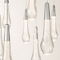 Soltaire Crystal Linear Chandelier 37" 50" 60" 70" 87" 120"W