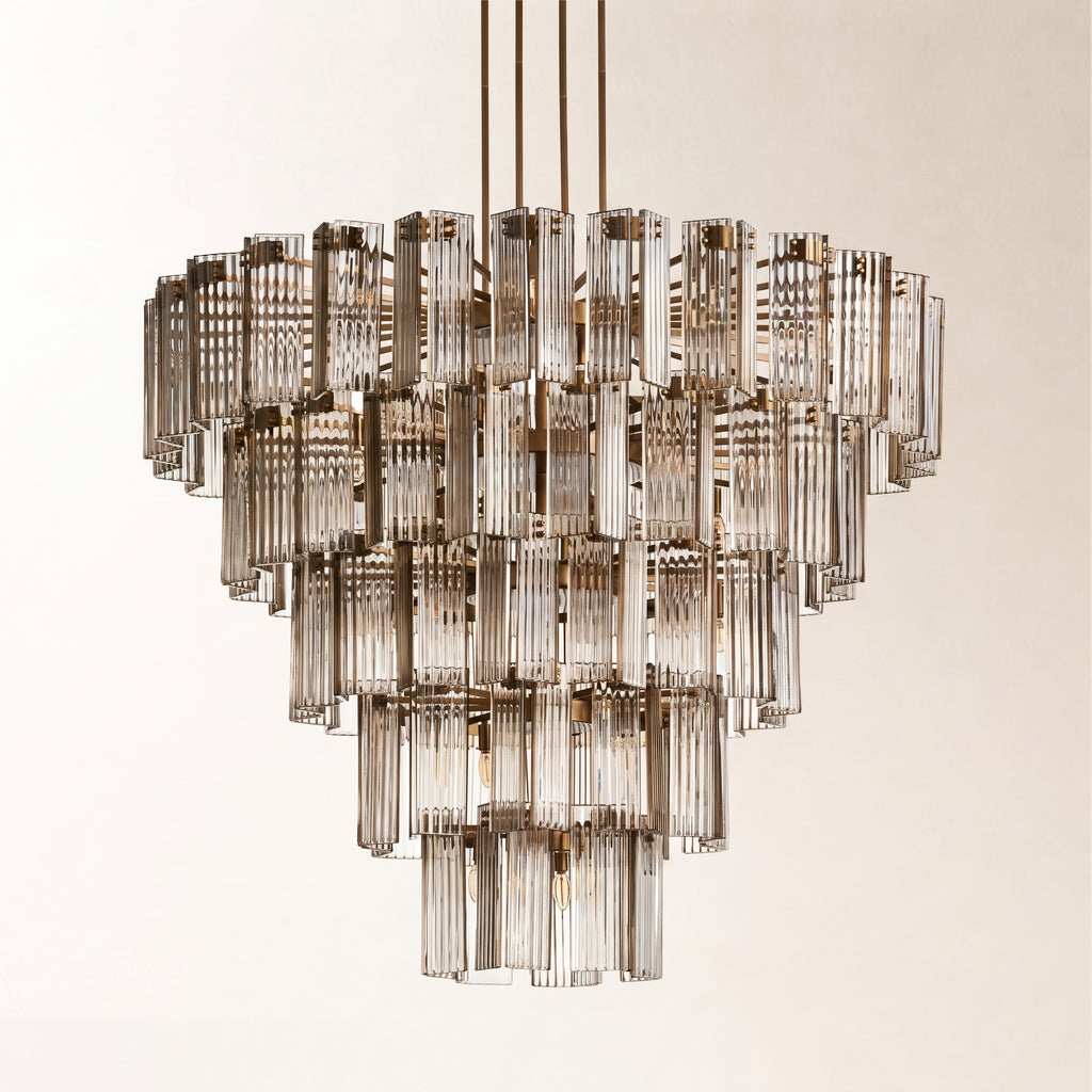 Delsie Round Glass Chandelier 38" 48" 60"