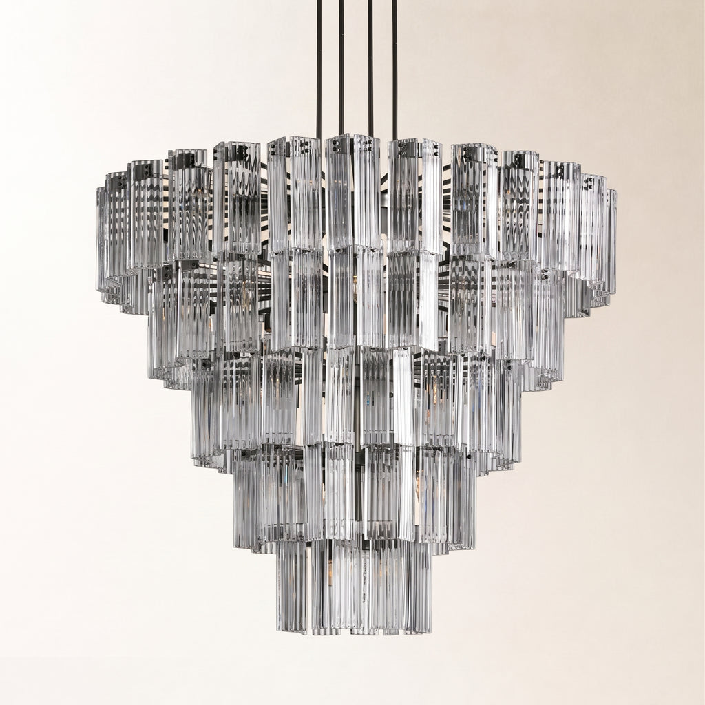 Delsie Round Glass Chandelier 38" 48" 60"