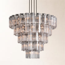 Delsie Round Glass Chandelier 38" 48" 60"