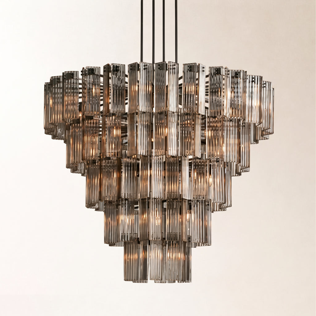 Delsie Round Glass Chandelier 38" 48" 60"