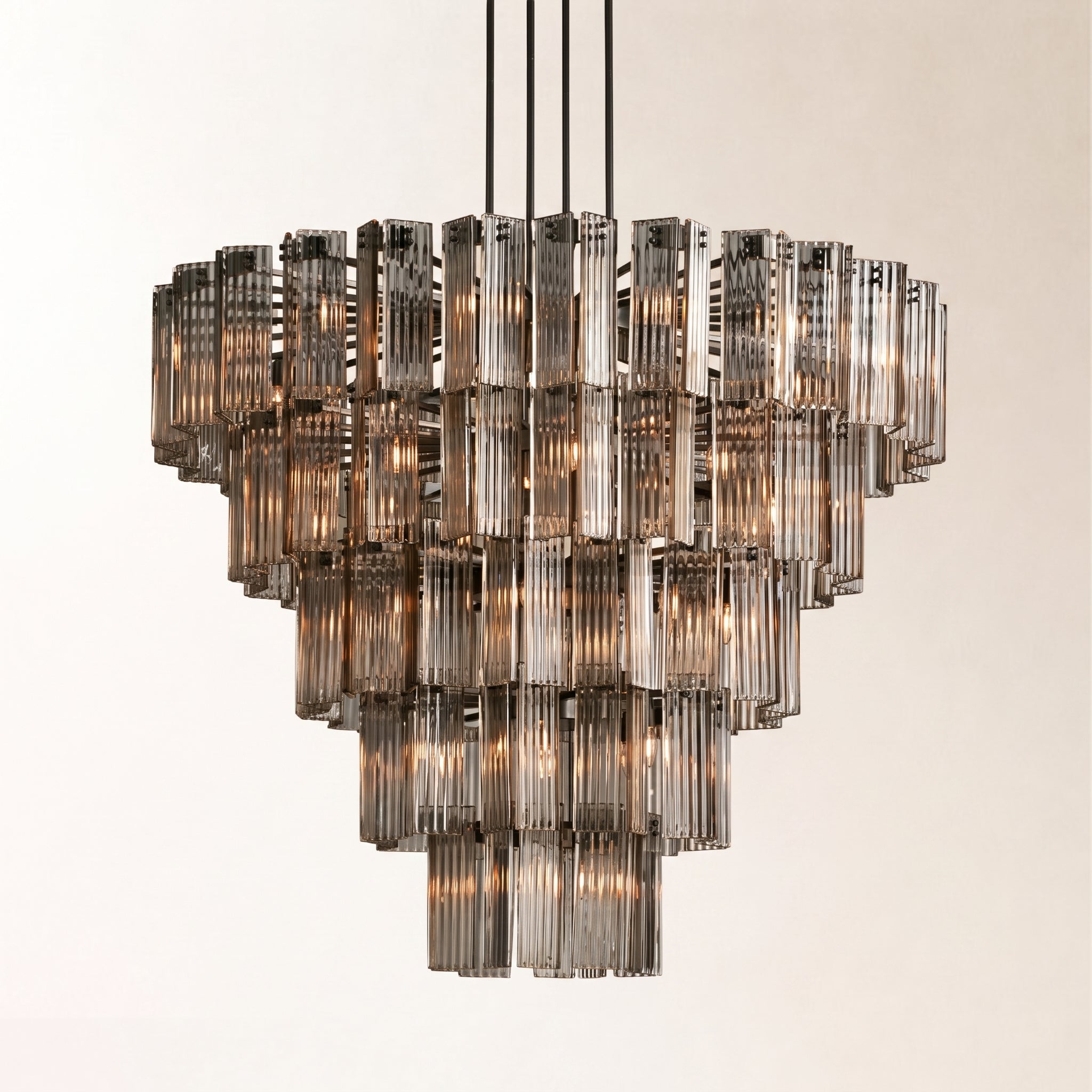 Delsie Round Glass Chandelier 38" 48" 60"