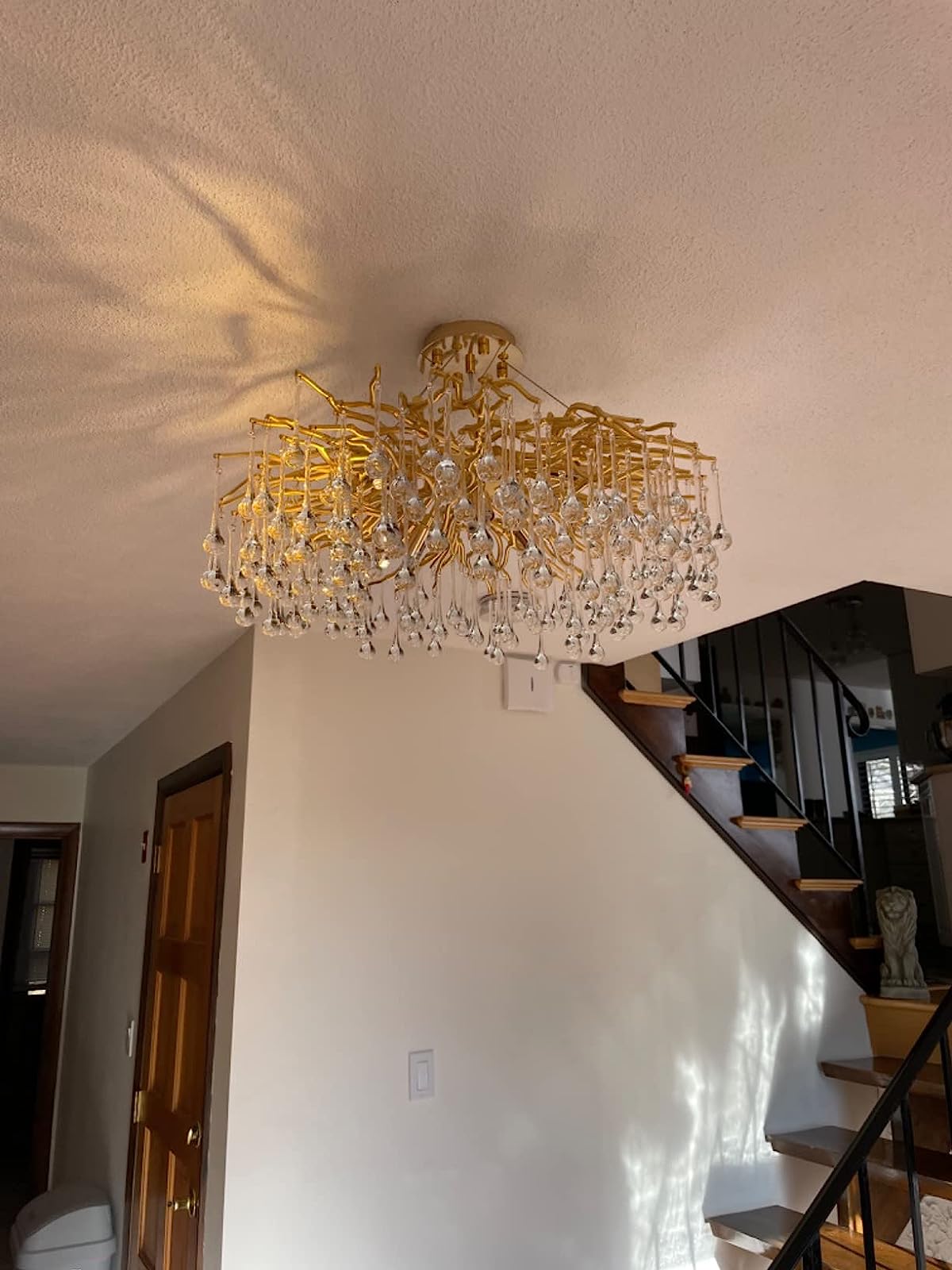 Raindrop Crystal Stunning Tree Branch Crystal Chandelier For Living Dining Room