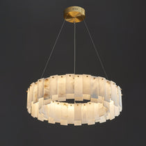 Halos Alabaster Round/Square Chandelier