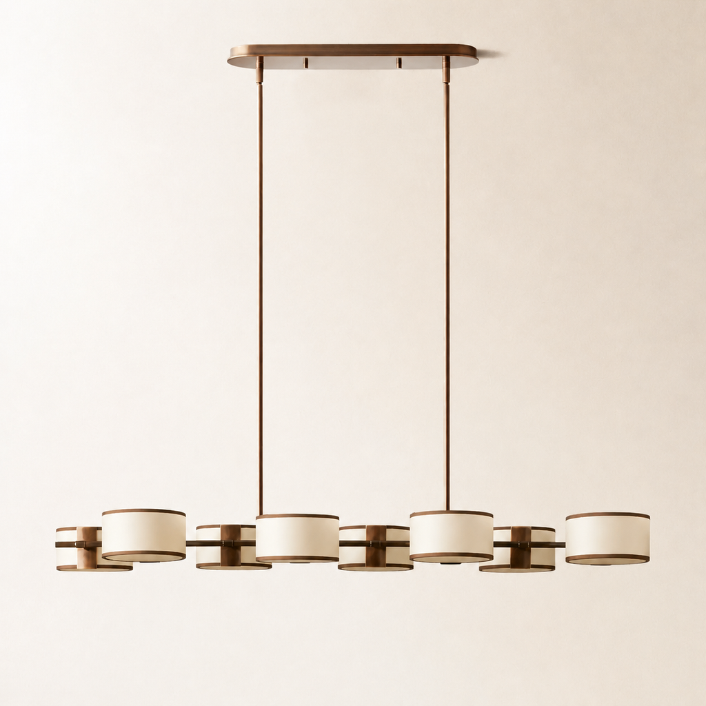 Daphne Fabric Linear Chandelier