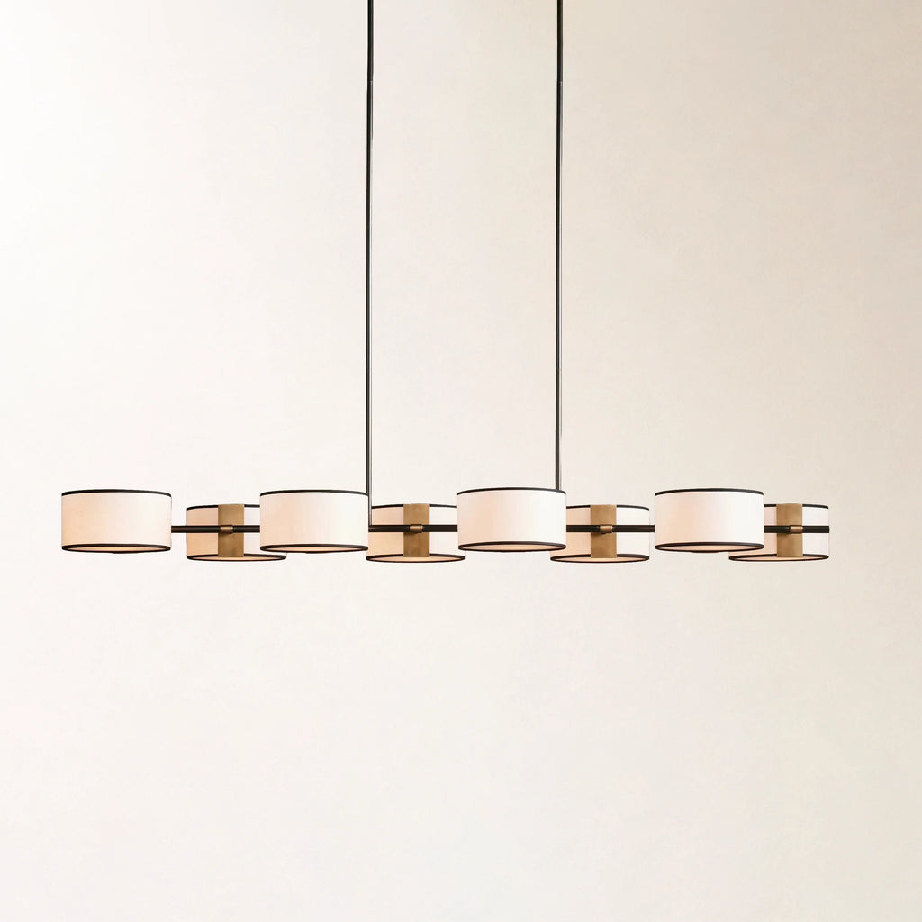 Daphne Fabric Linear Chandelier