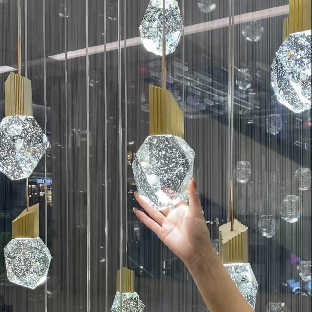 Extra Large Modern Light Luxury Creative Crystal Chandelier For 2-story/Duplex Buildings Staircase Main image
