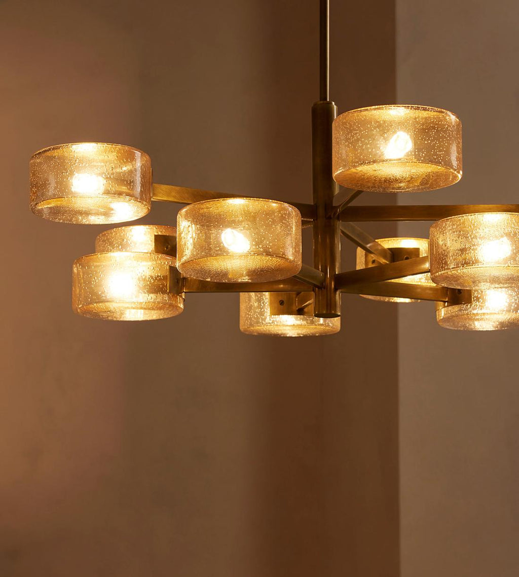 Laurel Glass Chandelier 31.5"W
