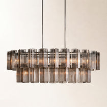 Delsie Oval Art Glass Chandelier 51" 63" 72"