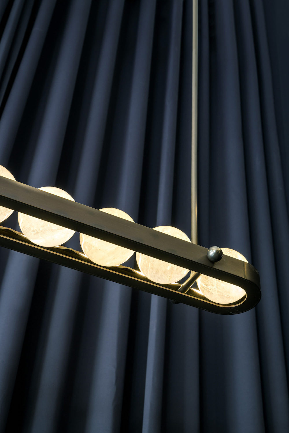 Cervine Quartz Stone Ouranos II Linear Chandelier