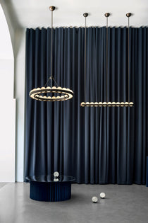 Cervine Quartz Stone Ouranos II Linear Chandelier