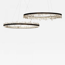 Cervine Quartz Stone Round Chandelier 36"