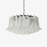 Modern Petals White Murano Chandelier - CasaraHouse