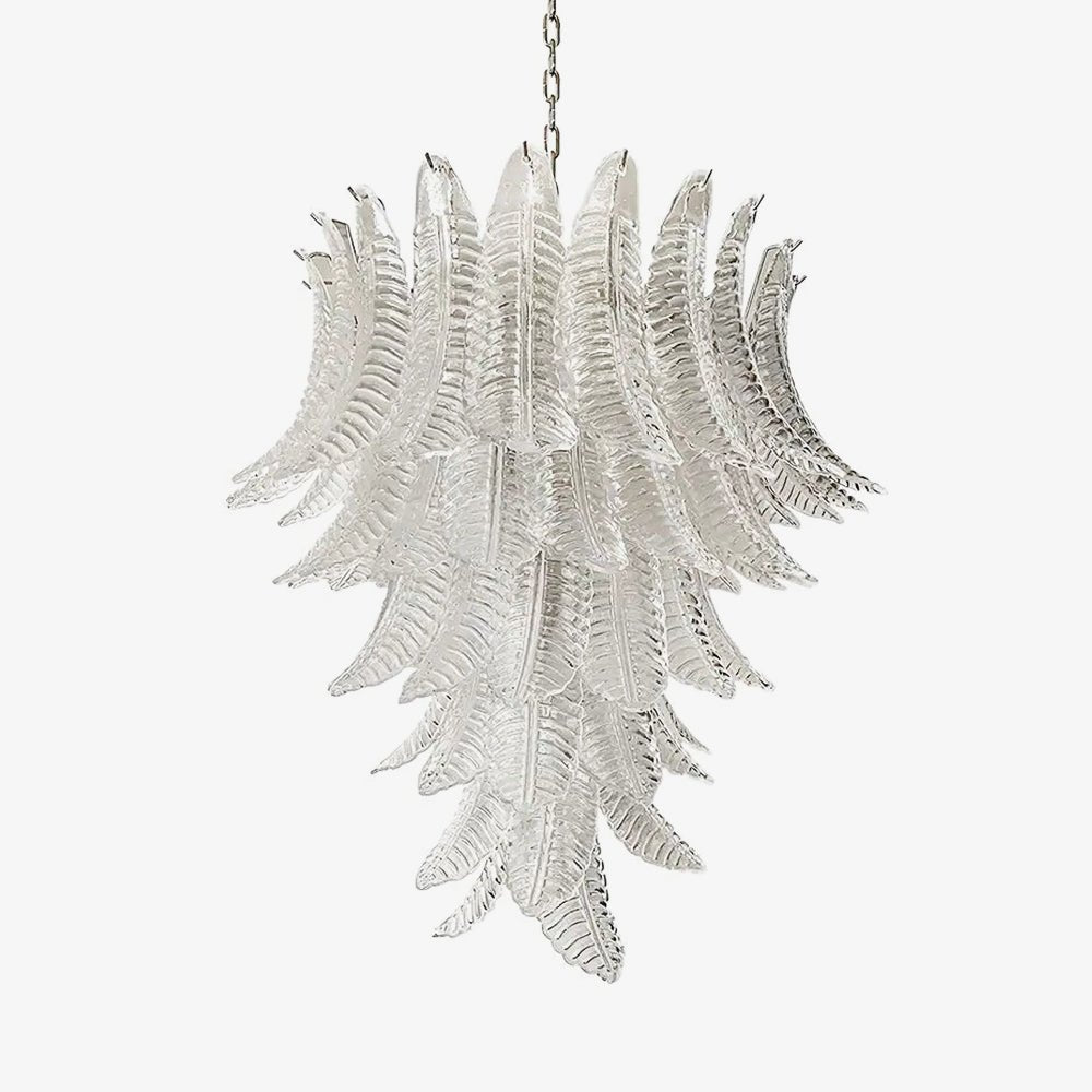 Modern Rosalind Murano Clear Glass Chandelier - CasaraHouse Main image