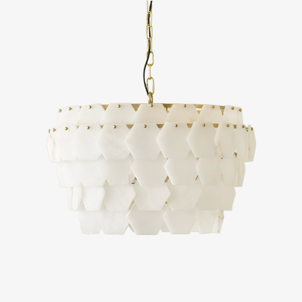Elegant Hexa Cloud Alabaster Pendant Light - CasaraHouse