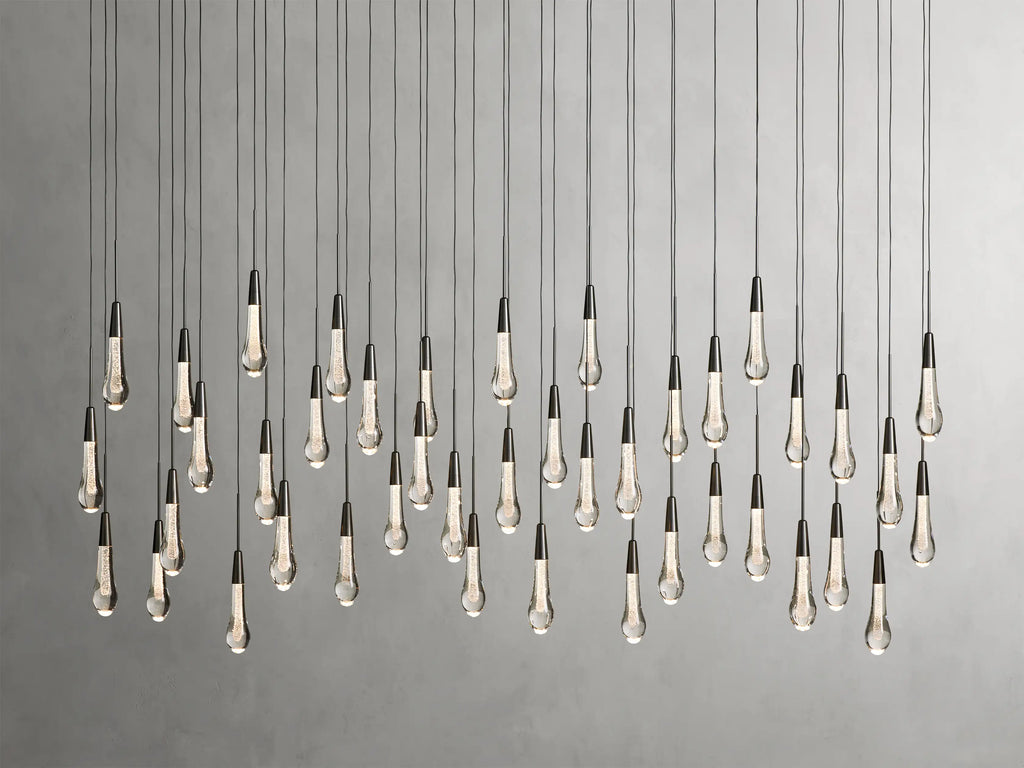 Soltaire Crystal Linear Chandelier 37" 50" 60" 70" 87" 120"W