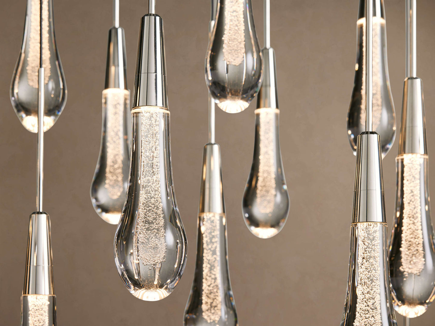 Soltaire Linear Chandelier in Nickel